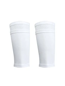 Sports Outdoor Professional Football Socks For Training And Competition, Double-Layer Leg Sleeves For Anti-Collision Protection, Pressure Soccer Socks/Compression Leg Sleeves For Men, Knitted Sweat-Absorbent Soccer Leggings, 1 Pair - White - View 4