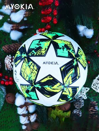 Un balón de fútbol personalizado, aplicado a mano, sin costuras, peso oficial, duradero y duradero: ¡listo para patear! (el balón de fútbol no está inflado, viene con una bomba y dos agujas de aire)