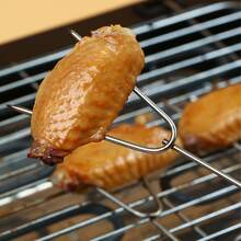 1 Miếng Có thể mang đi Tay cầm bằng gỗ Ngã ba BBQ , Ngoài trời Dụng cụ nướng thịt 40cm - Màu vàng - Xem 3