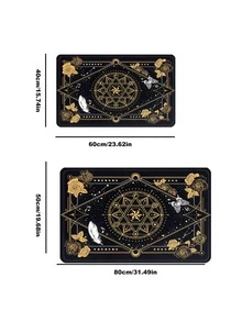 1pc Tarot Door Mat, Modern Polyester Indoor Outdoor Rug For Home - Multicolor - View 4