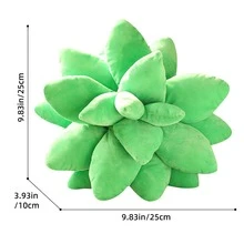 1 Miếng Mô phỏng Thực vật Hình dạng mọng nước Sang trọng Gối - màu xanh lá - Xem 5