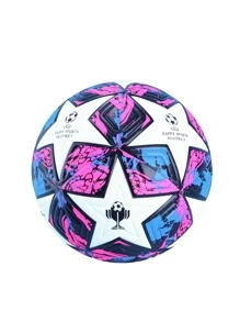 客製化的個人化足球，手工貼花皮革，無接縫，官方重量，耐用且持久 - 準備踢球 （足球沒有充氣，配有一個泵和兩個氣針）