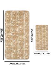 2pcs Khaki-colored Printed Bath Towel Set - Khaki - View 6