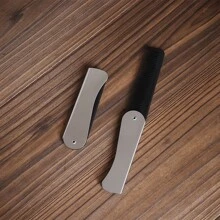 中性不銹鋼手柄黑色塑料齒折疊梳，方便風格，便攜口袋梳子，1入 - 黑色 - 查看 5