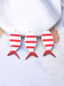 4pcs Brass Fish-shaped Colorful Diy Earring Accessories - 4 Fish Earring Accessories - View 4