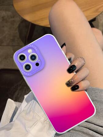Purple, Red & Yellow Gradient Tpu Phone Case Compatible With Iphone & Samsung Compatible With iPhone15/15Plus/15Pro/15Promax