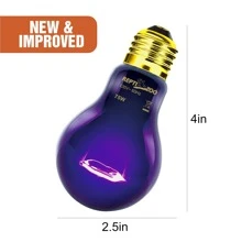 2 Pack Reptile Heat Lamp, 75W Infrared Heat Lamp Simulate Natural Moonlight, Purple Reptile Night Heat Bulb Heat Emitter for Reptile Pets Heating Night Use - 75 Watts - View 3