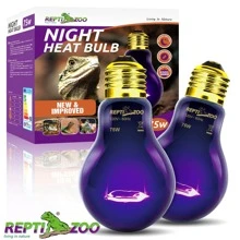 2 Pack Reptile Heat Lamp, 75W Infrared Heat Lamp Simulate Natural Moonlight, Purple Reptile Night Heat Bulb Heat Emitter for Reptile Pets Heating Night Use - 75 Watts - View 1
