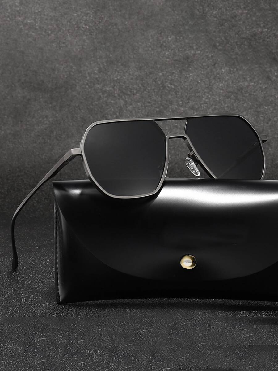 1 件男士时尚眼镜，简约双梁设计，适合驾驶优雅海滩配饰眼镜色调街头风格，适合毛衣夹克运动衫连帽衫皮裤和工装裤，适合夏季海滩度假、户外、旅行 - 銀色 - 查看 1