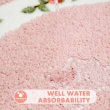 PinkSheep Ultra Soft Floral Bathroom Rugs Non-Slip Microfiber Washable Bath Rug Door Floor Mats, 18" X 30", Pink - Pink - View 5