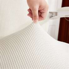 1PC Jacquard Office Chair Cover Solid Color Polar Fleece Computer Chair Covers Elastic Armchair Slipcover For Living Room Study Gaming Chair