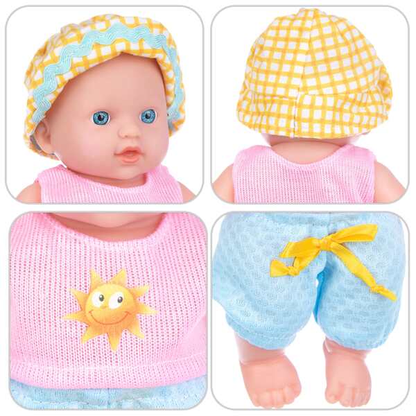 8 Inch Reborn Baby Doll with Clothes Accessories Set Washable Realistic