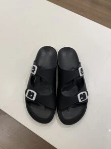 Fashionable Lightweight Beach Shoes For Women, Leisure Soft Bottom Anti-slip Slippers - Black - View 3