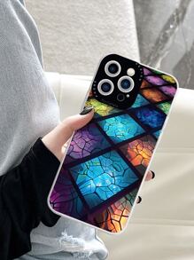 Funda de teléfono de material TPU en forma de cubo técnico compatible con iPhone - Multicolor - Ver 3