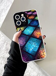 Funda de teléfono de material TPU en forma de cubo técnico compatible con iPhone - Multicolor - Ver 2