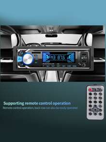 1 set de coche estéreo FM radio con aporte , 12v MP3 multimedia reproductor , - Negro - Ver 7