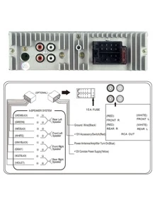 1 set de coche estéreo FM radio con aporte , 12v MP3 multimedia reproductor , - Negro - Ver 9
