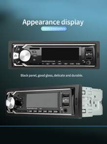 1 set de coche estéreo FM radio con aporte , 12v MP3 multimedia reproductor , - Negro - Ver 4
