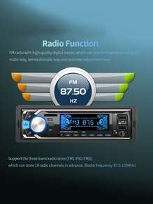 1 set de coche estéreo FM radio con aporte , 12v MP3 multimedia reproductor , - Negro - Ver 8