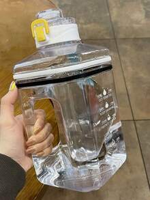 1pc 2.2l Large Capacity Sports Water Bottle - White - View 4