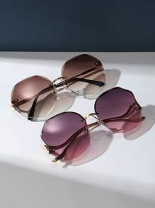 2 Miếng Sành điệu Của phụ nữ Không có vành Kim loại Kính râm Của phụ nữ Kính râm Hoàn hảo Đối với Các bữa tiệc , Trang phục & Món quà - Nhiều màu - Xem 2