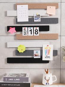 5pcs/Lot Board Bar Strips With Pushpin, Self-Adhesive Bulletin Board Strips For Wall Felt Pin Board Pastes Notes Back To School - Brown - View 2