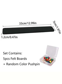 5入/組看板條帶帶pushpin,自粘佈告板條帶,用於牆面毛氈釘板貼紙 - 米色 - 查看 4