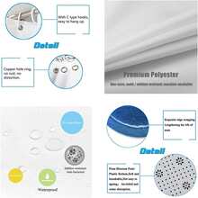 4pcs/set Printed Shower Curtain And Matching Bathroom Rug Set - Multicolor - View 7