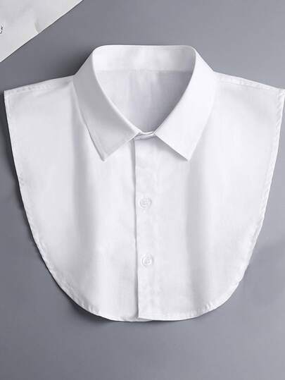 1 件装 女士时尚纯色休闲披肩 迪基领 适合日常生活配饰 女士