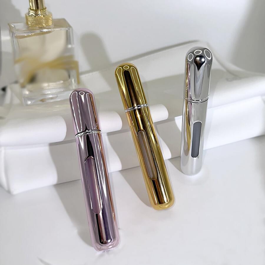 3入組8ml可填充香水瓶子適合旅行 - 金色 - 查看 1