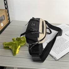 Nam Túi đeo ngực Mùa hè Thể thao Giải trí Túi Sling Túi đeo vai Mini Ba lô Túi đeo lưng , Phong cách Trung Quốc - Đen và trắng - Xem 6