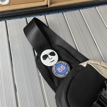 Nam Túi đeo ngực Mùa hè Thể thao Giải trí Túi Sling Túi đeo vai Mini Ba lô Túi đeo lưng , Phong cách Trung Quốc - Đen và trắng - Xem 4