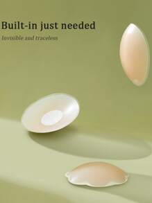 6入組素色矽膠乳貼 - 杏色 - 查看 3