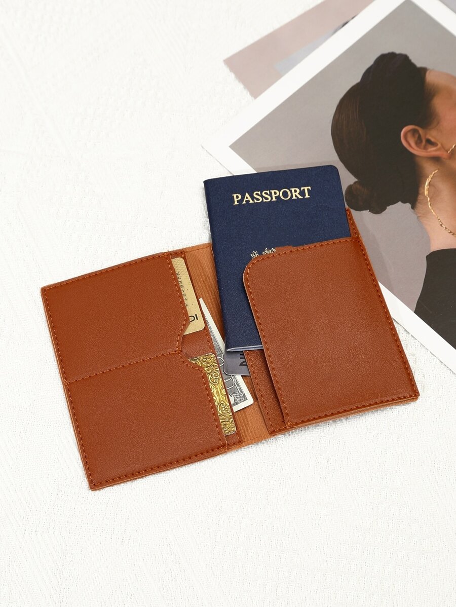 Funda del pasaporte ligero multifuncional de viaje - Marrón - Ver 1