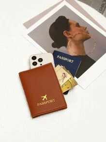Funda del pasaporte ligero multifuncional de viaje - Marrón - Ver 9
