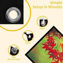 Projector Screen 100 inch 16:9 HD Foldable Wrinkle-proof Portable Movie Screen Suitable For Home Outdoor Indoor Support Double-sided Projection - White - View 6