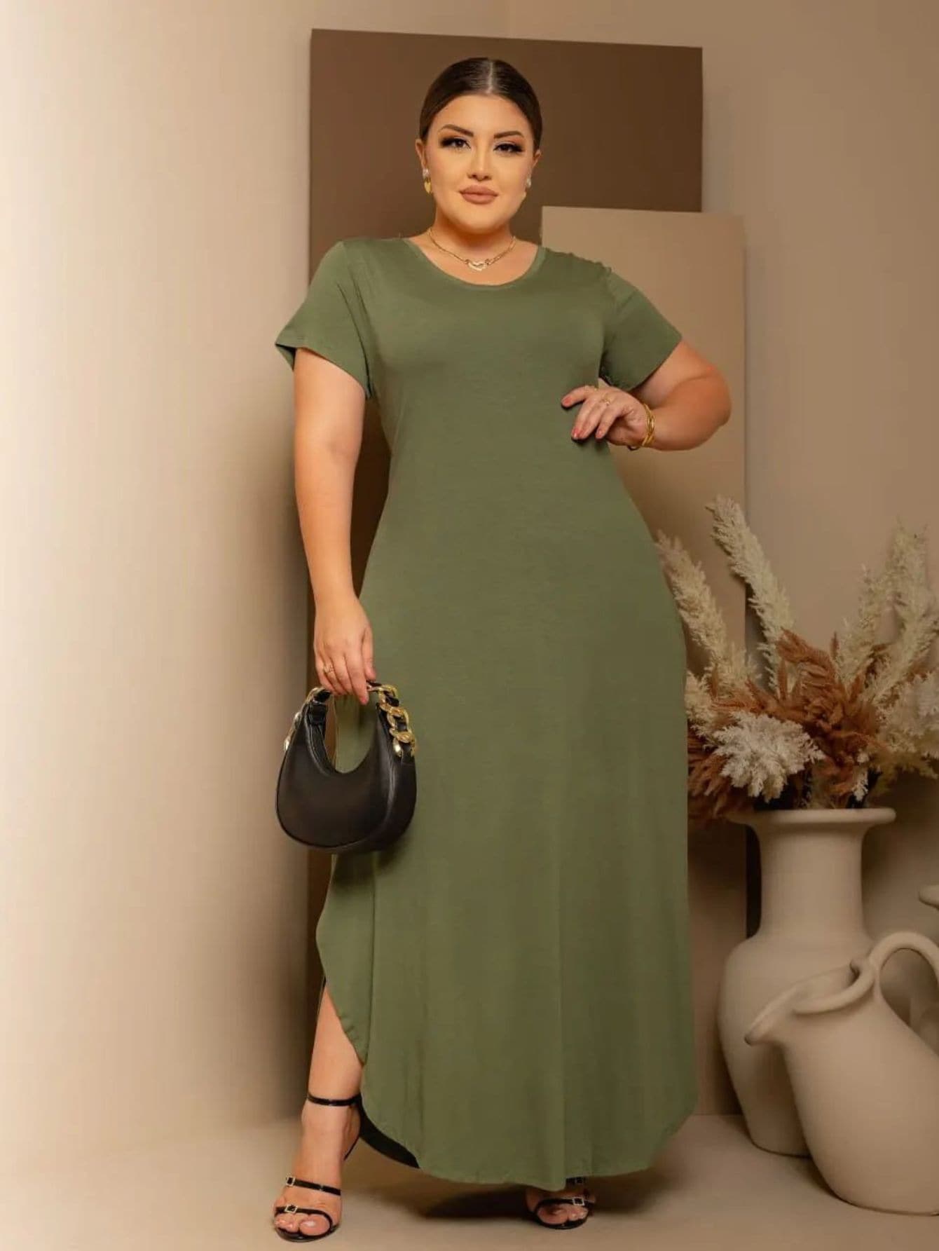 Women Dresses - xanh quân đội - Xem 1