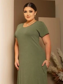 Women Dresses - xanh quân đội - Xem 3