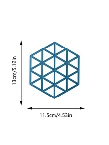 1入組矽膠鏤空設計防滑餐墊絕熱墊適用於杯子和餐具 - 白色 - 查看 2
