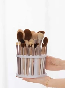 1pc Large Capacity Makeup Brush Organizer Bucket, Storage Rack For Art Brushes, Pencils, Eye And Brow Liners,Room,Home,Bedroom,Bathroom,House,Pink Room,Living Room Decor,Travel Stuff,Gift Bag,Gifts For Mom,Dad,Men,Friends,Teacher,Birthday,Wedding,Desk,Shelves,Accessories,Gift Boxes,Funny Gift,Storage,Makeup Brush Holder
