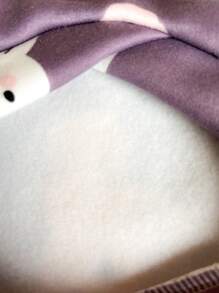 秋冬卡通印花寵物衛衣 - 紫色 - 查看 3