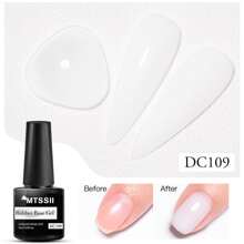 7毫升乳白色橡胶底凝胶指甲油粉色裸色半永久可卸UV/LED自流平凝胶指甲油 - 白色 - 查看 4