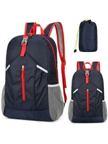 Mochilas Funcionales de Mujer Liso - Azul Marino - Ver 1