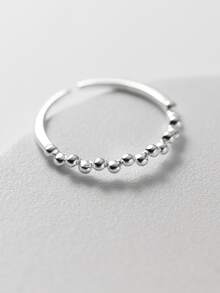 1日本和韓語風格925純銀珍珠戒指作為A禮品適用於女士們