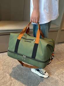 Outdoor Foldable Travel Bag For Fitness, Expandable With Large Capacity And Carrying Handles