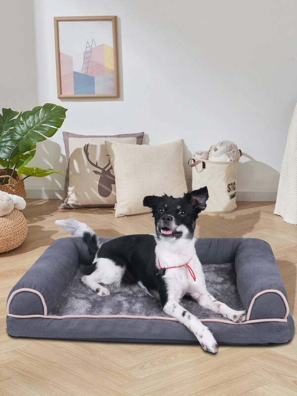 1pc Petfriendly Fabric Sofa With Removable Polyester Fiber Cherry Seat