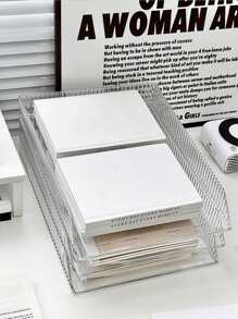Organizador de escritorio apilable transparente para mascotas, caja de almacenamiento de escritorio para dormitorio multifuncional, cajón, escritorio de oficina, clasificación de objetos pequeños, 1 pieza/5 piezas/6 piezas - transparente - Ver 4