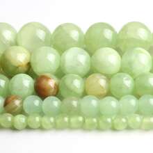 1 Sợi Màu xanh lá Ngọc Hạt Đối với Làm đồ trang sức DIY Vòng tay Dây chuyền NỮ Phụ kiện - Màu xanh Bạc hà - Xem 3