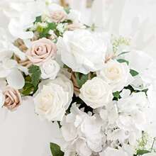25pcs White Rose Flowers - White - View 6
