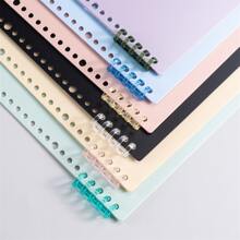 White B5 Loose-leaf Notebook With Horizontal Line Pages, 26 Holes, Refillable - White - View 9